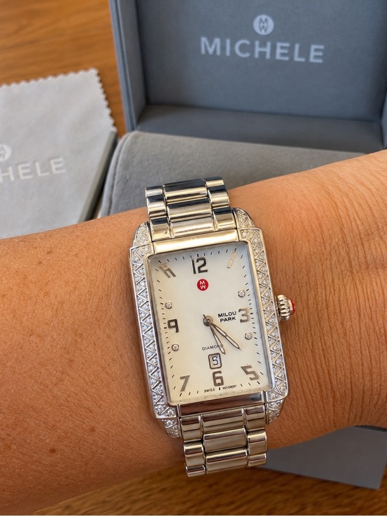 Michele Accessories - MICHELE Milou Park Diamond Watch .31 CTW 74 Diamonds + Box used- Good condition